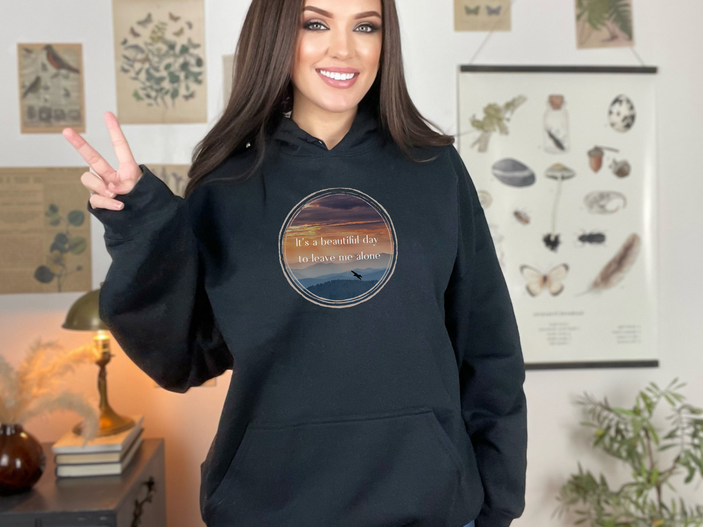 It's A Beautiful Day to Leave me Alone Funny, Sarcastic, comfortable, hoodie Unisex Heavy Blend™ Hooded Sweatshirt